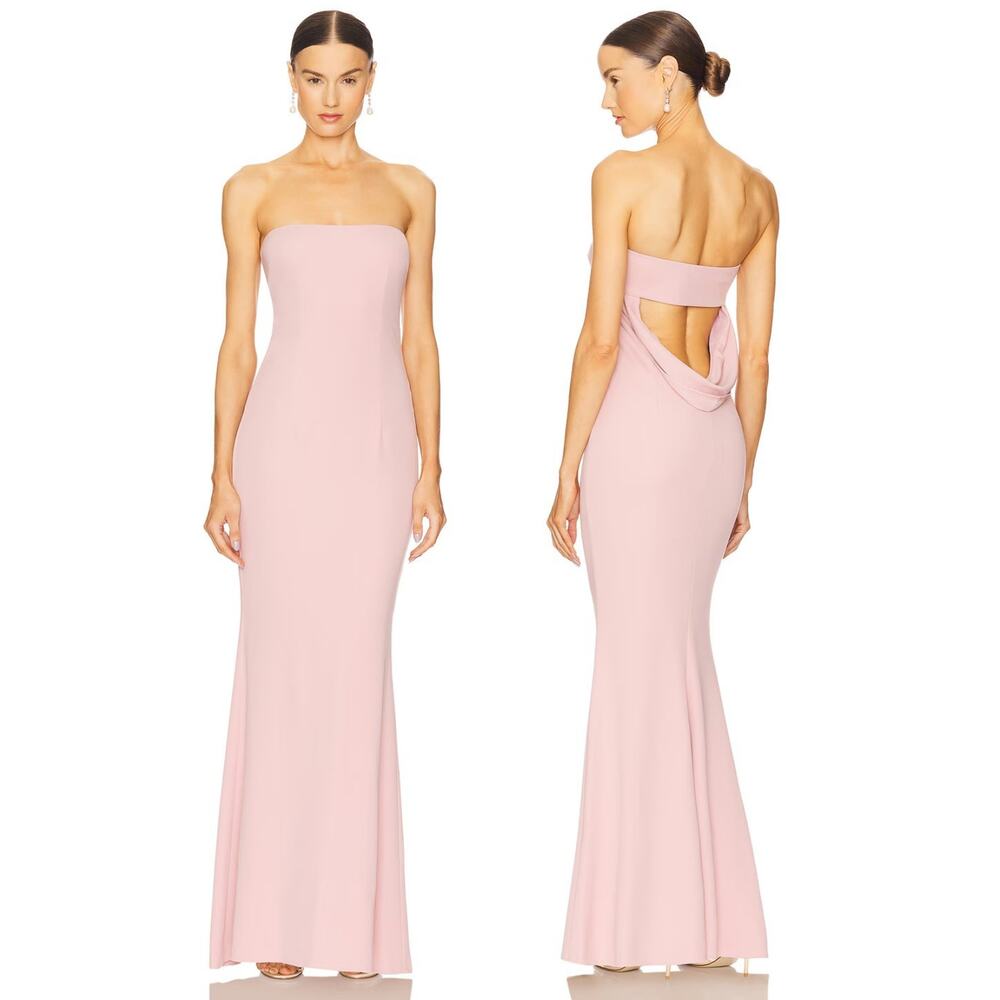 Katie May Mary Kate Gown Strapless Draped Formal Party Gala Prom Bridesmaid 8